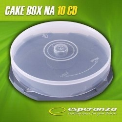 Pudełko Esperanza Cake Box na 10 CD pakowane w kartonie 3132 bezbarwne-191593