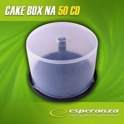 Pudełko Esperanza Cake Box na 50 CD pakowane w  kartonie bezbarwne-191595