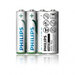 Bateria Philips R03 AAA LongLife (cynkowo-chlorkowa) (4szt folia)-419333